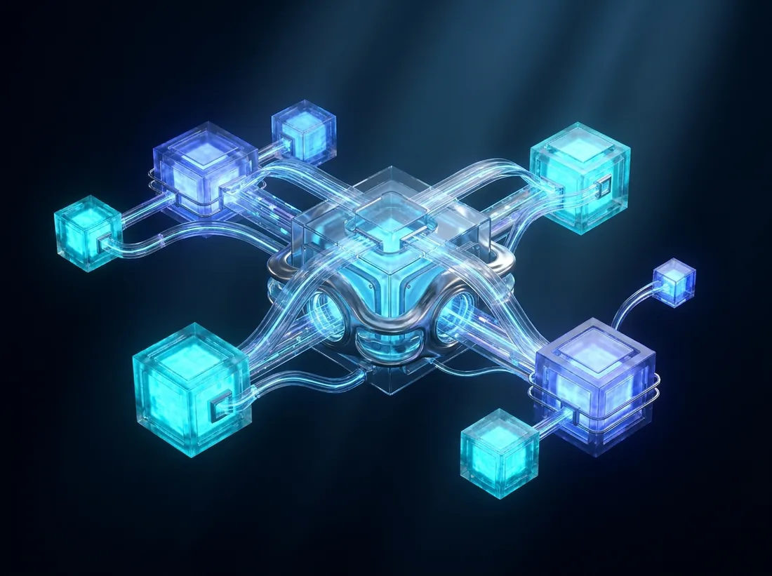 Separate glowing systems connected into one hub